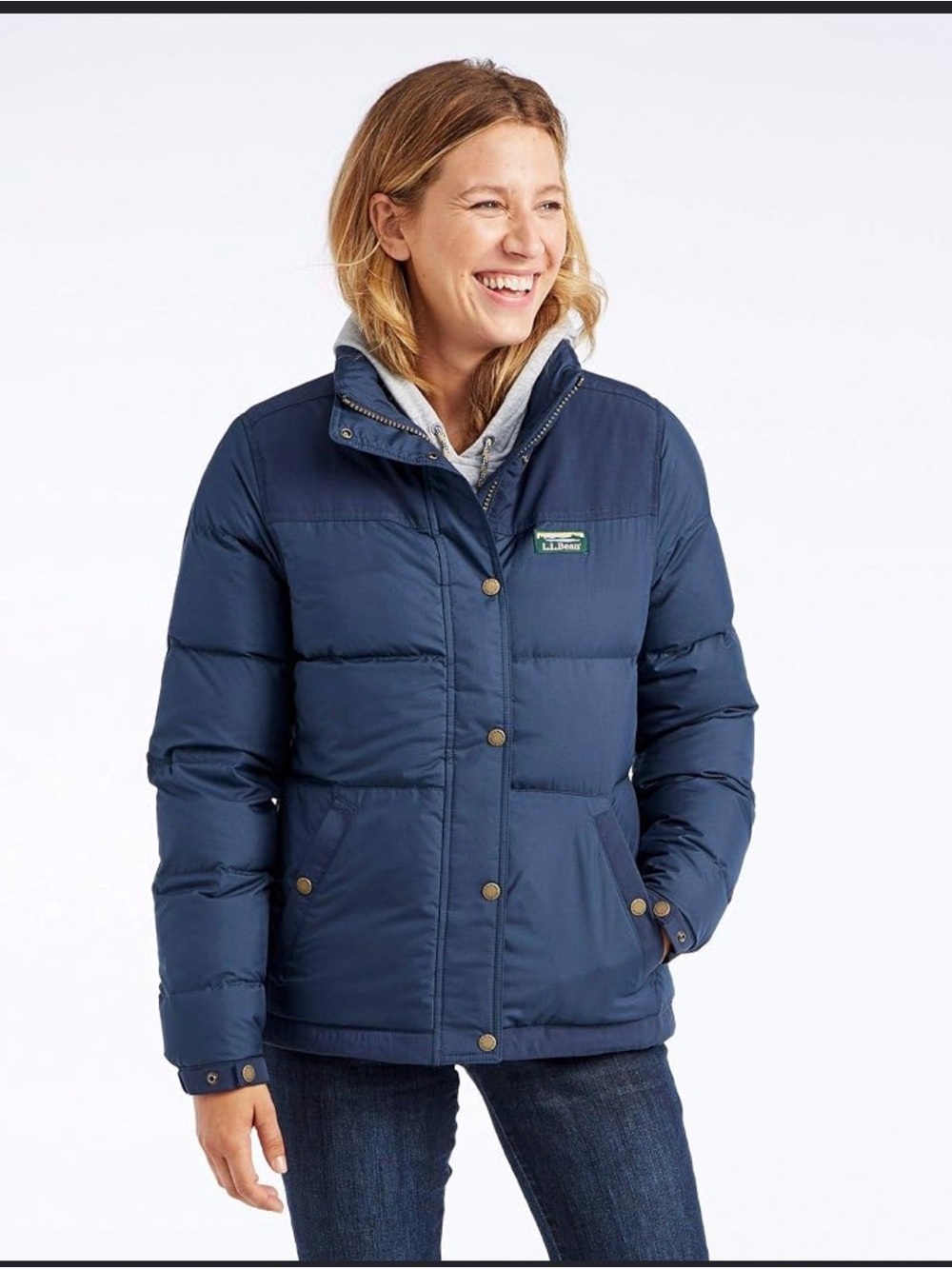 L.L. Bean Navy mountain classic down Jacket